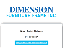 Tablet Screenshot of dimensionfurnitureframe.com